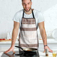 Samoa Siapo Brown Trimmed Apron Samoa White Sunday - Polynesian Pride