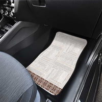 Samoa Siapo Brown Trimmed Car Mats Samoa White Sunday LT01 - Polynesian Pride