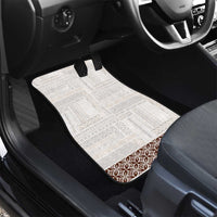 Samoa Siapo Brown Trimmed Car Mats Samoa White Sunday LT01 - Polynesian Pride