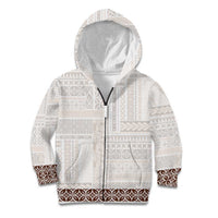 Samoa Siapo Brown Trimmed Kid Hoodie Samoa White Sunday - Polynesian Pride