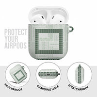 Samoa Siapo Green Trimmed AirPods Case Samoa White Sunday - Polynesian Pride