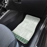 Samoa Siapo Green Trimmed Car Mats Samoa White Sunday LT01 - Polynesian Pride