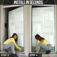 Samoa Siapo Green Trimmed Door Cover Samoa White Sunday LT01 - Polynesian Pride