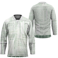 Samoa Siapo Green Trimmed Hockey Jersey Samoa White Sunday LT01 - Polynesian Pride