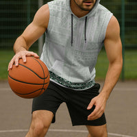 Samoa Siapo Green Trimmed Sleeveless Hoodie Samoa White Sunday - Polynesian Pride