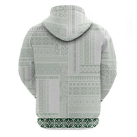 Samoa Siapo Green Trimmed Zip Hoodie Samoa White Sunday - Polynesian Pride