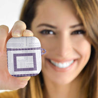 Samoa Siapo Purple Trimmed AirPods Case Samoa White Sunday LT01 Purple - Polynesian Pride