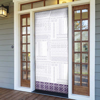 Samoa Siapo Purple Trimmed Door Cover Samoa White Sunday LT01 - Polynesian Pride