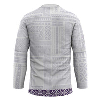 Samoa Siapo Purple Trimmed Hockey Jersey Samoa White Sunday LT01 - Polynesian Pride