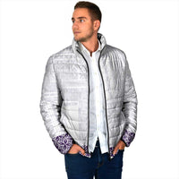 Samoa Siapo Purple Trimmed Padded Jacket Samoa White Sunday LT01 - Polynesian Pride