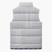 Samoa Siapo Purple Trimmed Sleeveless Puffer Jacket Samoa White Sunday LT01 - Polynesian Pride