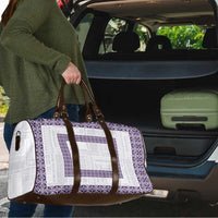 Samoa Siapo Purple Trimmed Travel Bag Samoa White Sunday - Polynesian Pride