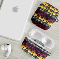 Hawaii Hibiscus Palm Tree Sunset AirPods Case Tropical Style LT01 - Polynesian Pride