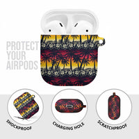 Hawaii Hibiscus Palm Tree Sunset AirPods Case Tropical Style LT01 - Polynesian Pride