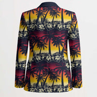 Hawaii Hibiscus Palm Tree Sunset Blazer Tropical Style - Polynesian Pride