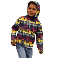 Hawaii Hibiscus Palm Tree Sunset Kid Hoodie Tropical Style LT01 - Polynesian Pride