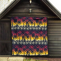 Hawaii Hibiscus Palm Tree Sunset Quilt Tropical Style - Polynesian Pride