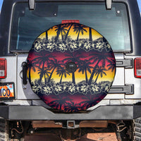Hawaii Hibiscus Palm Tree Sunset Spare Tire Cover Tropical Style - Polynesian Pride