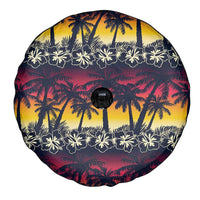 Hawaii Hibiscus Palm Tree Sunset Spare Tire Cover Tropical Style - Polynesian Pride