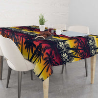 Hawaii Hibiscus Palm Tree Sunset Tablecloth Tropical Style - Polynesian Pride