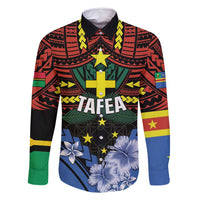 Personalised Vanuatu Tafea Province Family Matching Off Shoulder Maxi Dress and Hawaiian Shirt Unique Tropical Tribal Pattern