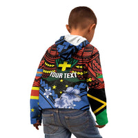 Personalised Vanuatu Tafea Province Kid Hoodie Unique Tropical Tribal Pattern