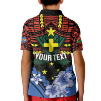 Personalised Vanuatu Tafea Province Kid Polo Shirt Unique Tropical Tribal Pattern
