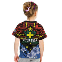 Personalised Vanuatu Tafea Province Kid T Shirt Unique Tropical Tribal Pattern