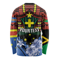 Personalised Vanuatu Tafea Province Long Sleeve Shirt Unique Tropical Tribal Pattern