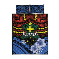 Personalised Vanuatu Tafea Province Quilt Bed Set Unique Tropical Tribal Pattern LT01 - Polynesian Pride
