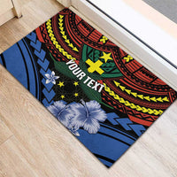 Personalised Vanuatu Tafea Province Rubber Doormat Unique Tropical Tribal Pattern LT01 - Polynesian Pride