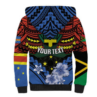 Personalised Vanuatu Tafea Province Sherpa Hoodie Unique Tropical Tribal Pattern LT01 - Polynesian Pride