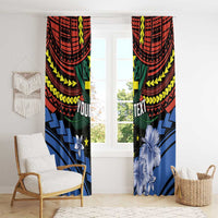 Personalised Vanuatu Tafea Province Window Curtain Unique Tropical Tribal Pattern LT01 - Polynesian Pride