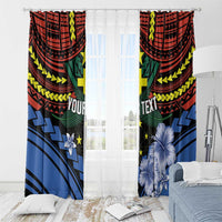 Personalised Vanuatu Tafea Province Window Curtain Unique Tropical Tribal Pattern LT01 - Polynesian Pride