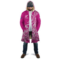 Custom New Zealand Rugby Silver Fern Cloak Aotearoa Kiwi Maori Pink Version - Polynesian Pride