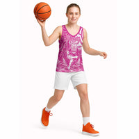 New Zealand Silver Fern Rugby All Pink Basketball Jersey Maori Tiki Player With Ta Moko Tribal - Polynesian Pride