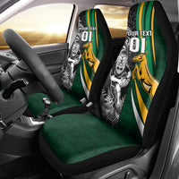 New Zealand and South Africa Rugby Car Seat Cover Silver Fern Protea Pattern World Cup 2023 LT01 - Polynesian Pride