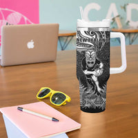 New Zealand and South Africa Rugby Tumbler With Handle Silver Fern Protea Pattern LT01 - Polynesian Pride
