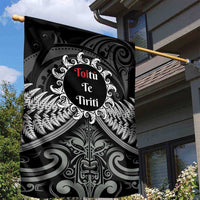 Toitu Te Tiriti Aotearoa Silver Fern Garden Flag New Zealand Maori Pattern LT01 - Polynesian Pride