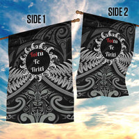 Toitu Te Tiriti Aotearoa Silver Fern Garden Flag New Zealand Maori Pattern LT01 - Polynesian Pride