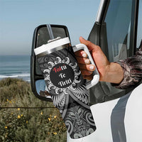 Toitu Te Tiriti Aotearoa Silver Fern Tumbler With Handle Maori Pattern LT01 - Polynesian Pride