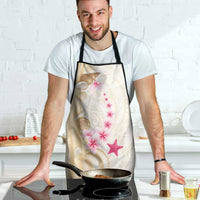 Beige Frangipani Sea Shell Apron Starfish Polynesian Pattern - Polynesian Pride