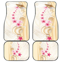 Beige Frangipani Sea Shell Car Mats Starfish Polynesian Pattern LT01 - Polynesian Pride