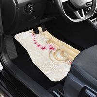 Beige Frangipani Sea Shell Car Mats Starfish Polynesian Pattern LT01 - Polynesian Pride
