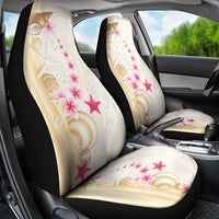 Beige Frangipani Sea Shell Car Seat Cover Starfish Polynesian Pattern LT01 - Polynesian Pride
