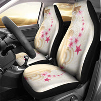 Beige Frangipani Sea Shell Car Seat Cover Starfish Polynesian Pattern LT01 - Polynesian Pride
