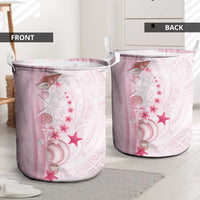 Pink Plumeria Sea Shell Laundry Basket Starfish Polynesian Pattern LT01 - Polynesian Pride