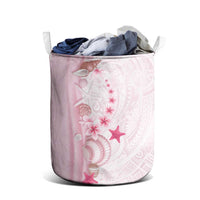 Pink Plumeria Sea Shell Laundry Basket Starfish Polynesian Pattern LT01 - Polynesian Pride