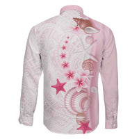 Pink Plumeria Sea Shell Family Matching Puletasi and Hawaiian Shirt Starfish Polynesian Pattern LT01 - Polynesian Pride
