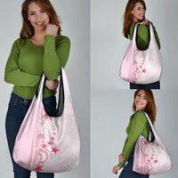 Pink Plumeria Sea Shell Grocery Bag Starfish Polynesian Pattern LT01 - Polynesian Pride
